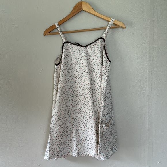 Floral Spaghetti Strap Top with braided Trim medium - Picture 4 of 5